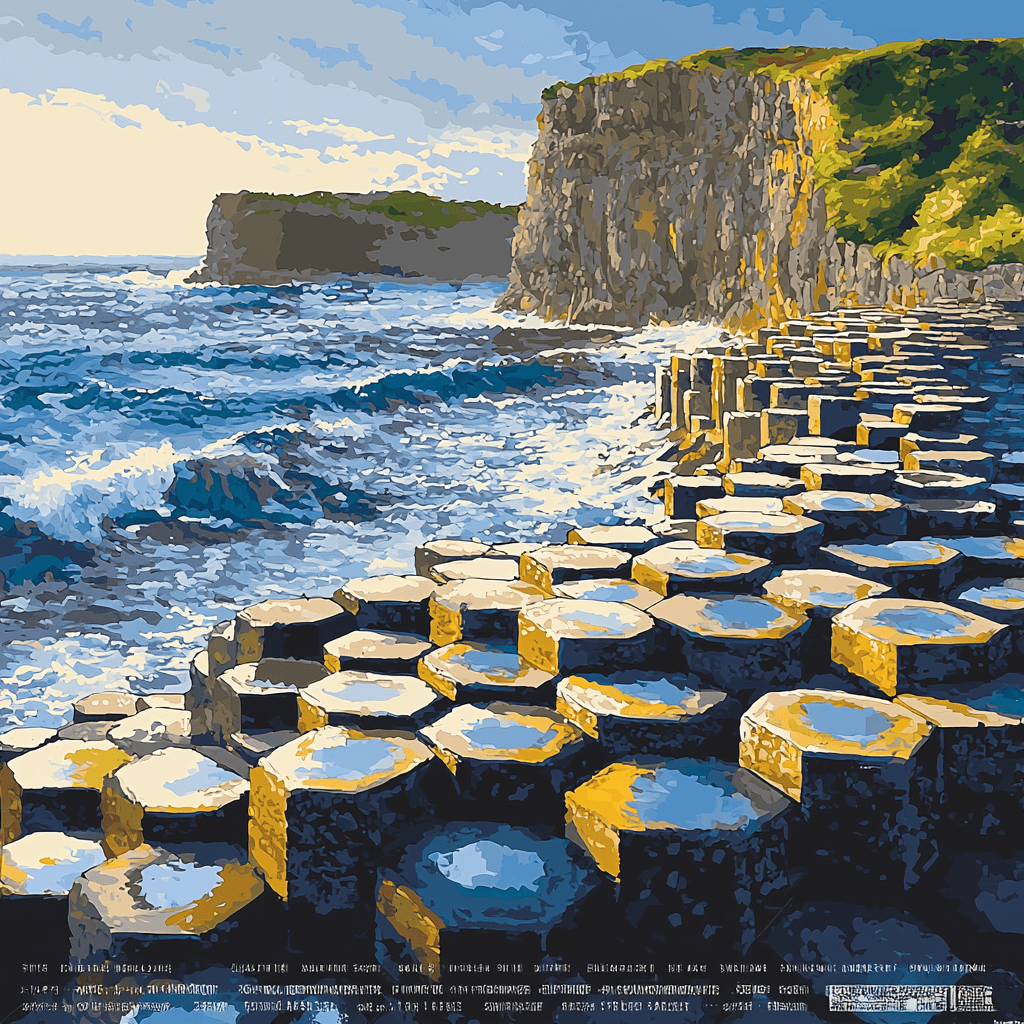 Giant's Causeway - Antrim Paint By Numbers ArtGiant's Causeway - Antrim - DIY Painting By Numbers Kit - Image 3