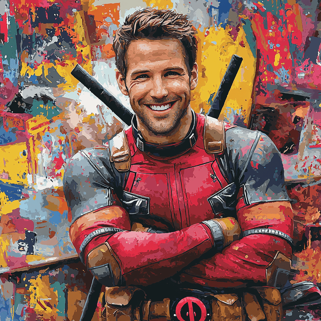 Ryan Reynolds: The Charismatic Anti-Hero As Deadpool DIY Paint By Numbers