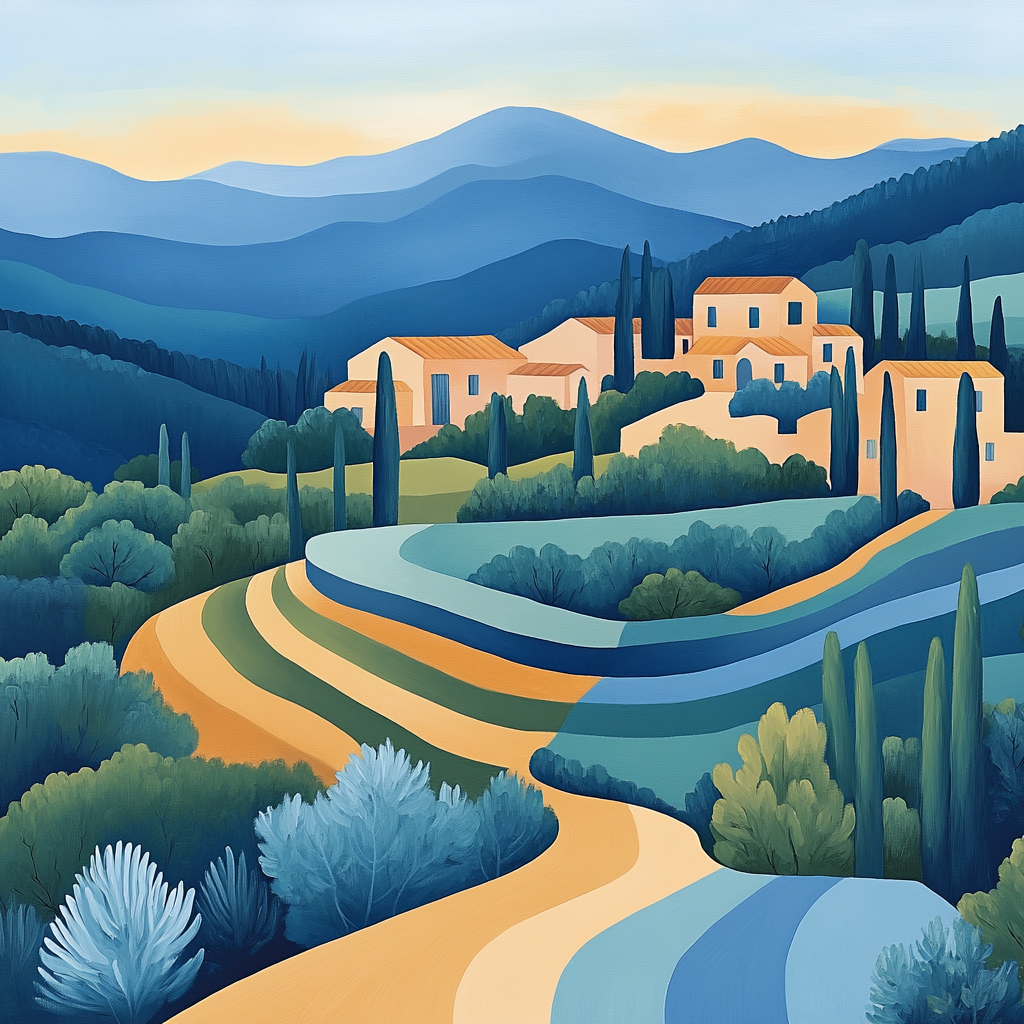 Paul Cézanne Inspired Mountain Reverie painting number kit