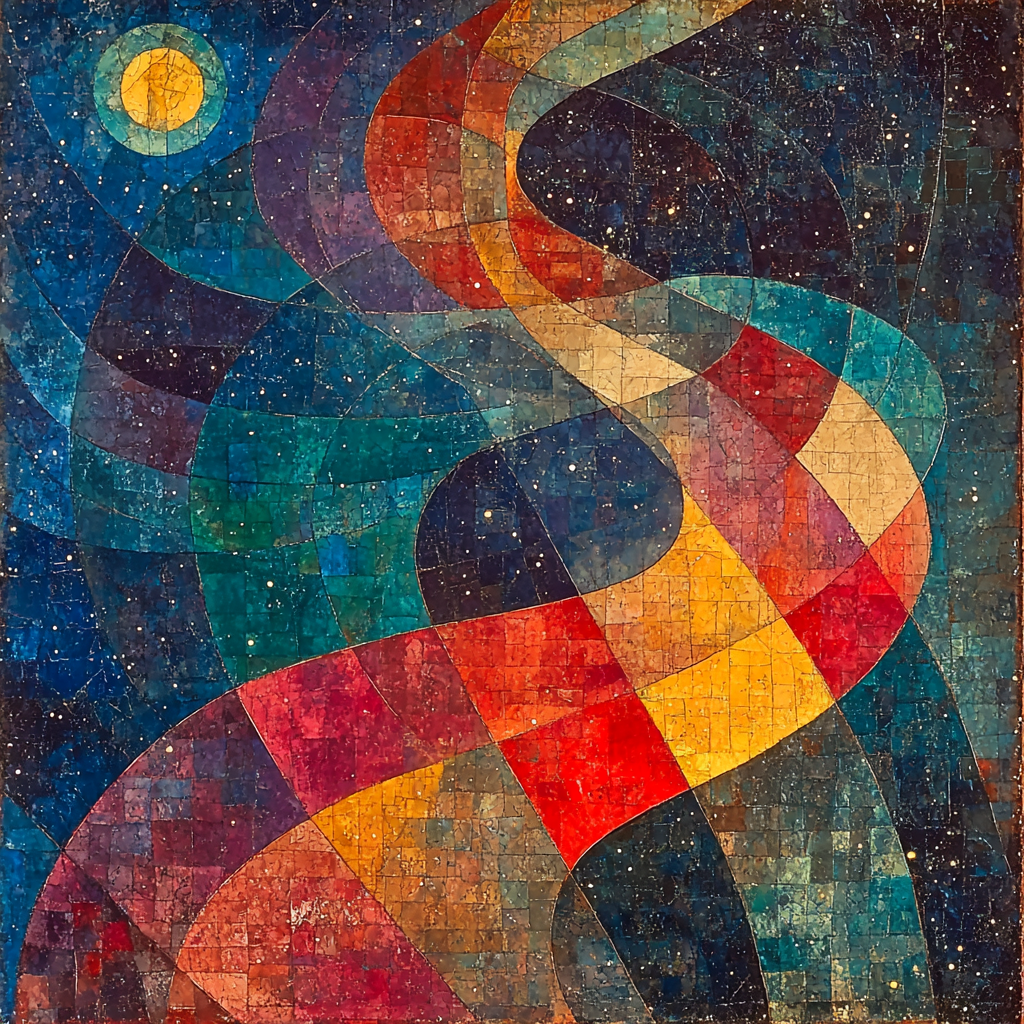 Paul Klee Inspired Celestial Melody Dreamscape Number Painting