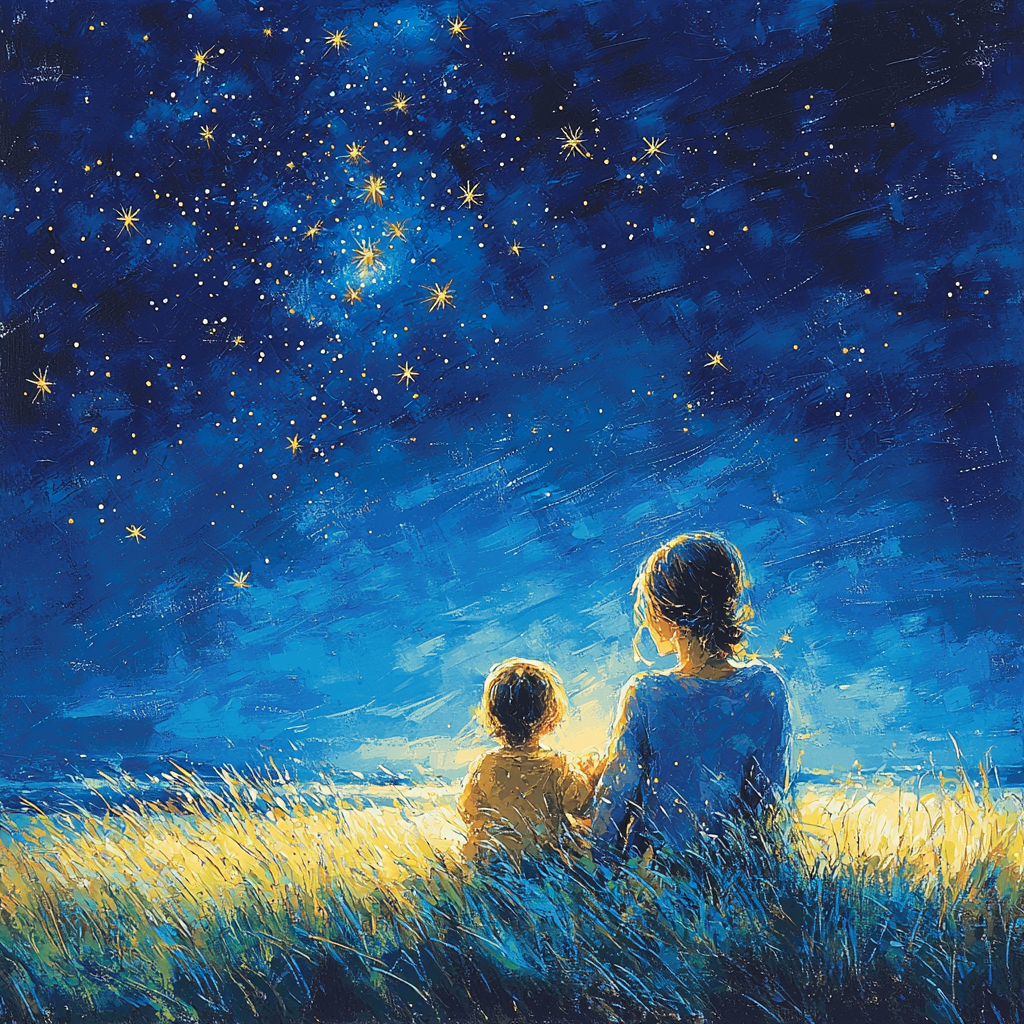 Holding Hands Under Stars Paint By Number