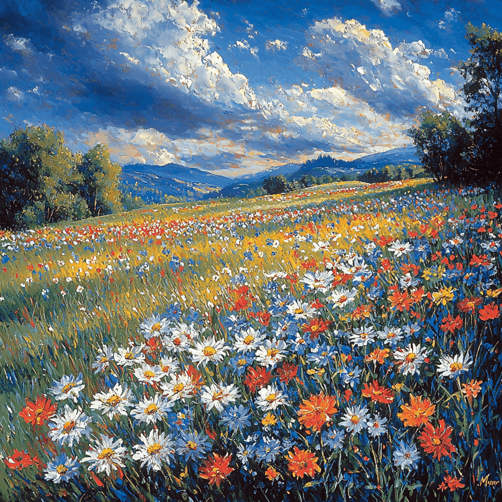 Claude Monet Inspired Colorful Meadows Paint By Numbers