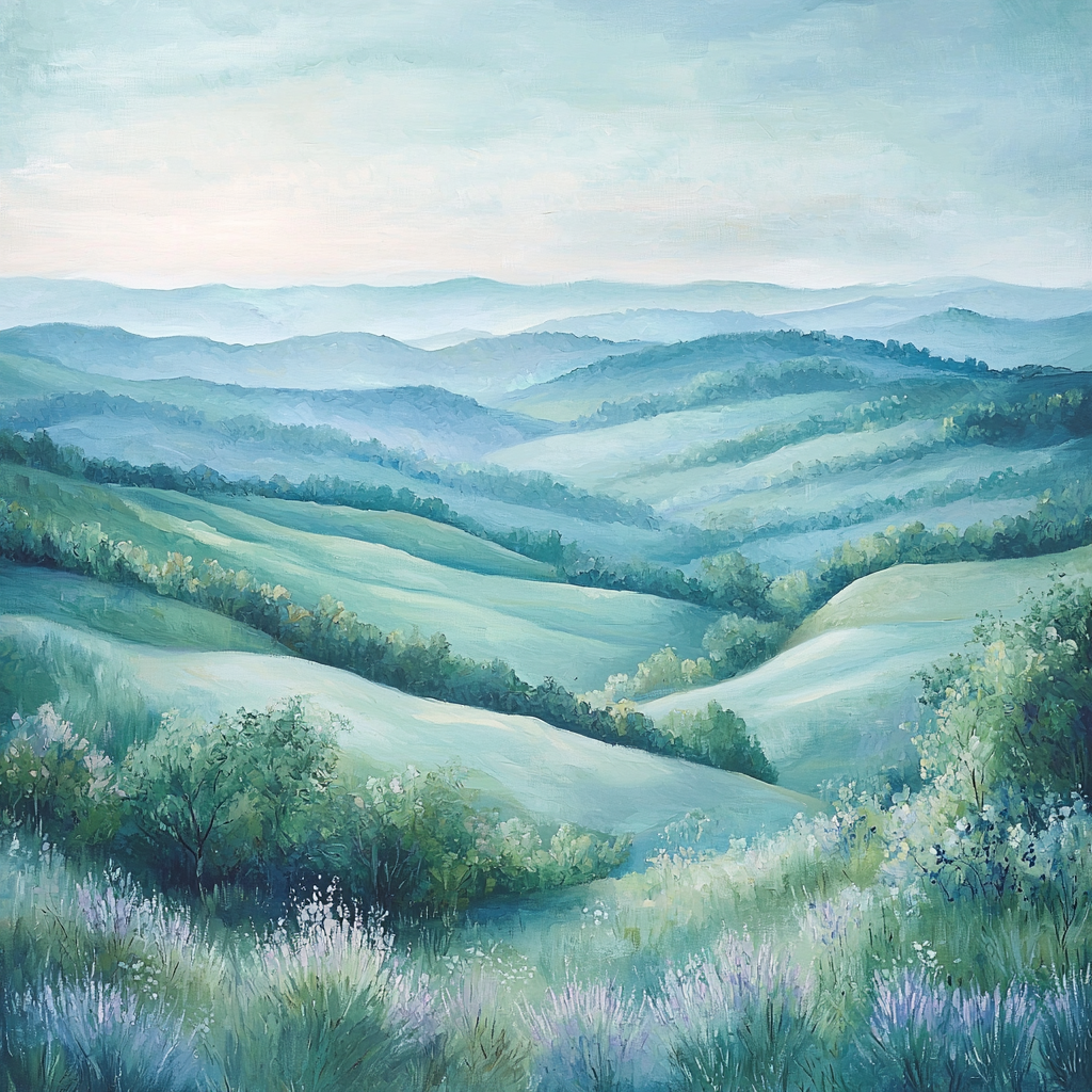 Paul Cézanne Inspired Dreamy Valleys DIY Paint By Numbers