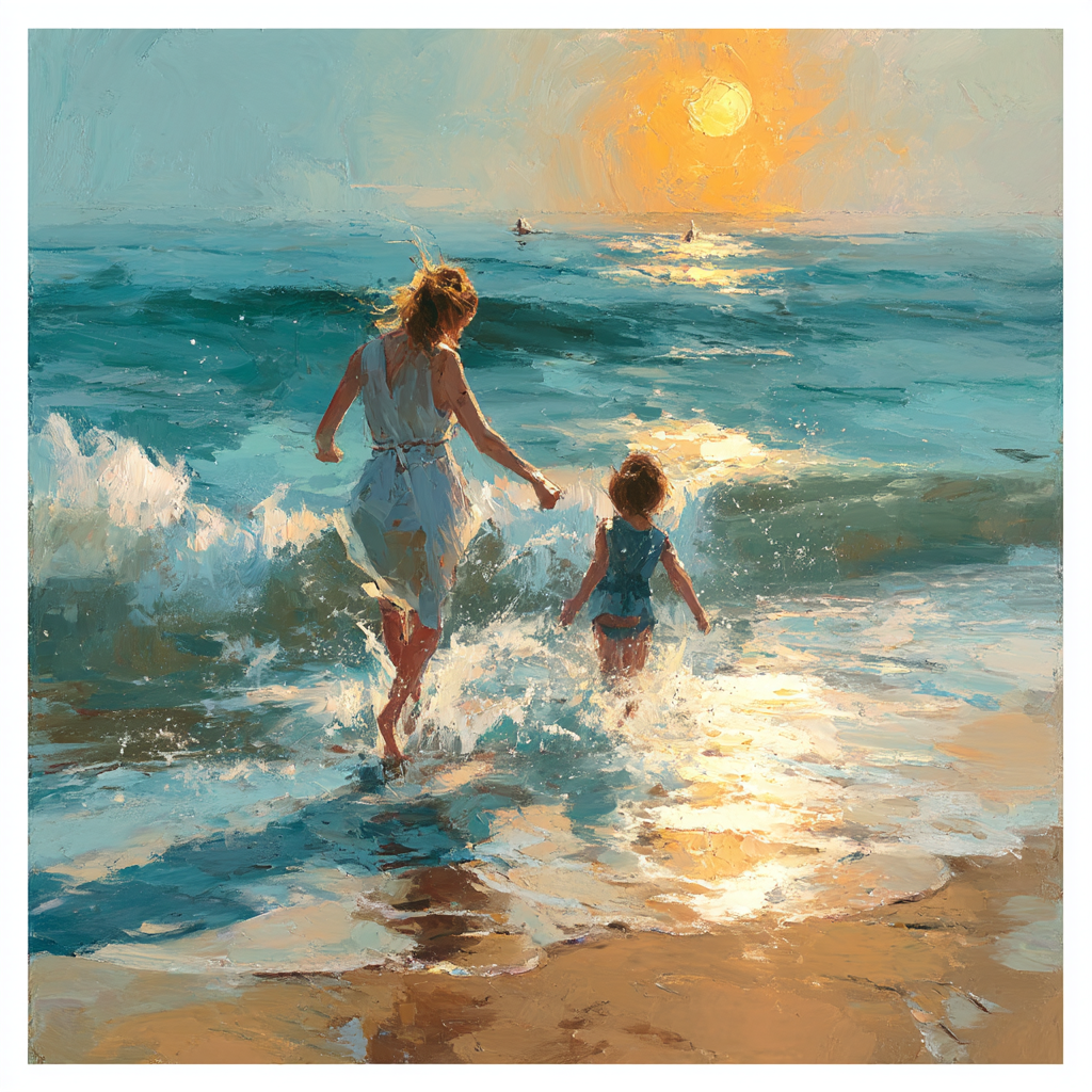 Tender Moments By The Ocean Painting Number Kit
