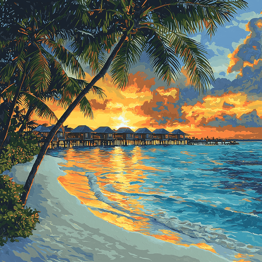 The Maldives DIY Paint By Numbers