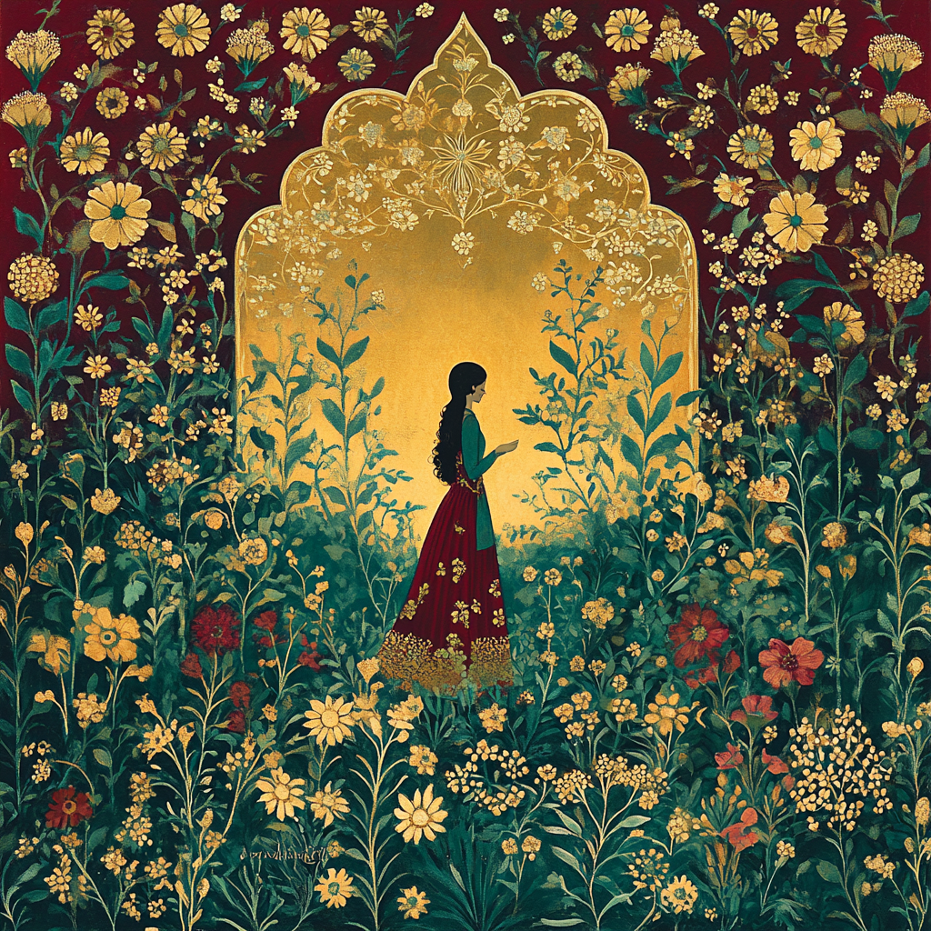 Klimt Inspired Golden Garden Numbered painting kits