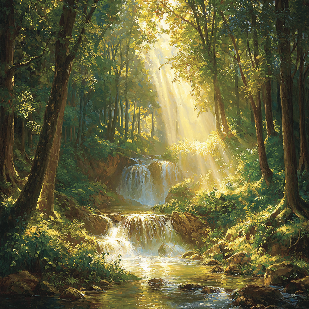 Thomas Kinkade Inspired The Hidden Glen Paint By Numbers Art