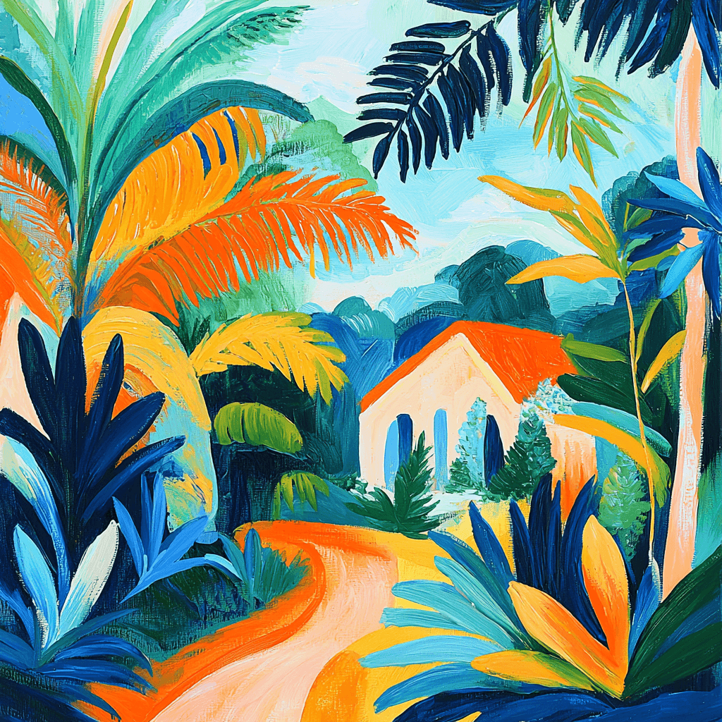 Henri Matisse Inspired Modernist Tropical Delight Paint By Numbers Art