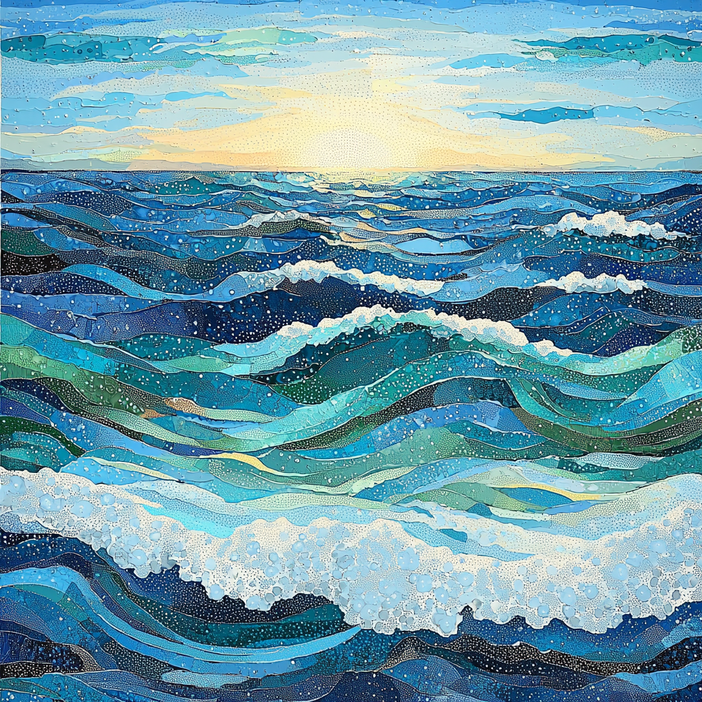 Georges Seurat Inspired Symphony Of Waves DIY Paint By Numbers