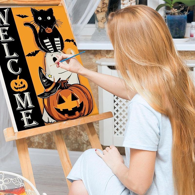 Halloween Paint By Numbers Kit For Adults And Beginners