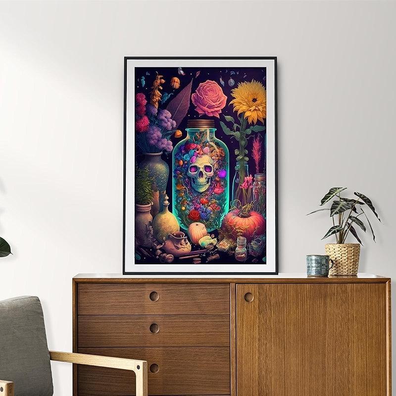 DIY Skull Diamond Art Kit For Crafting And Wall Decor