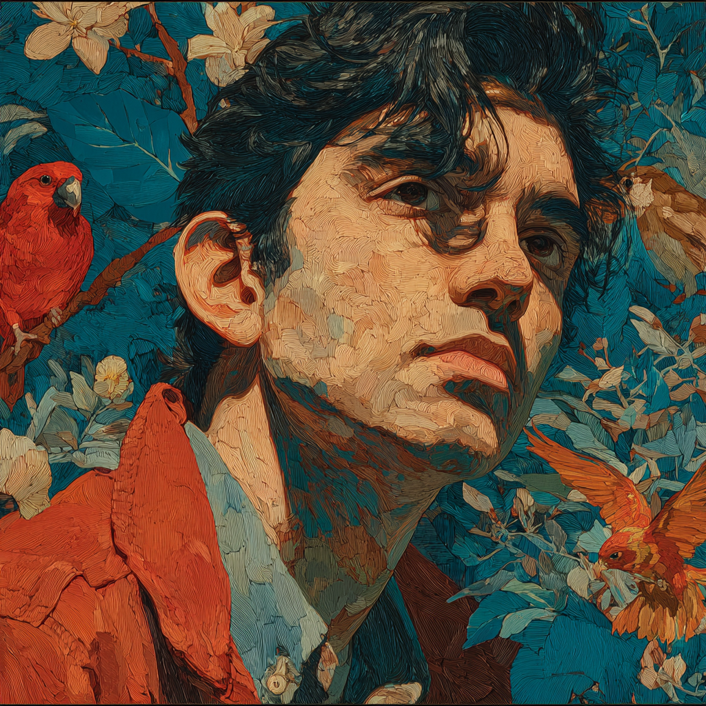 Frida Kahlo Inspired Desert Portrait paint by color