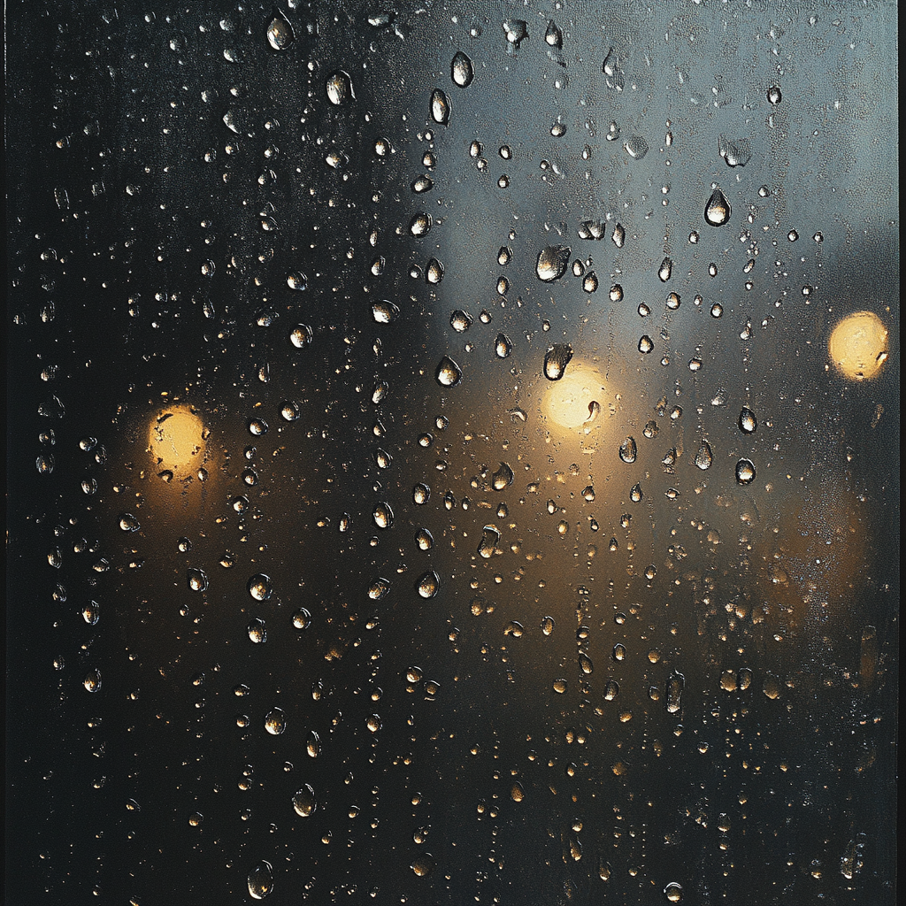 Caravaggio Inspired Rainy Window Abstract paint by color