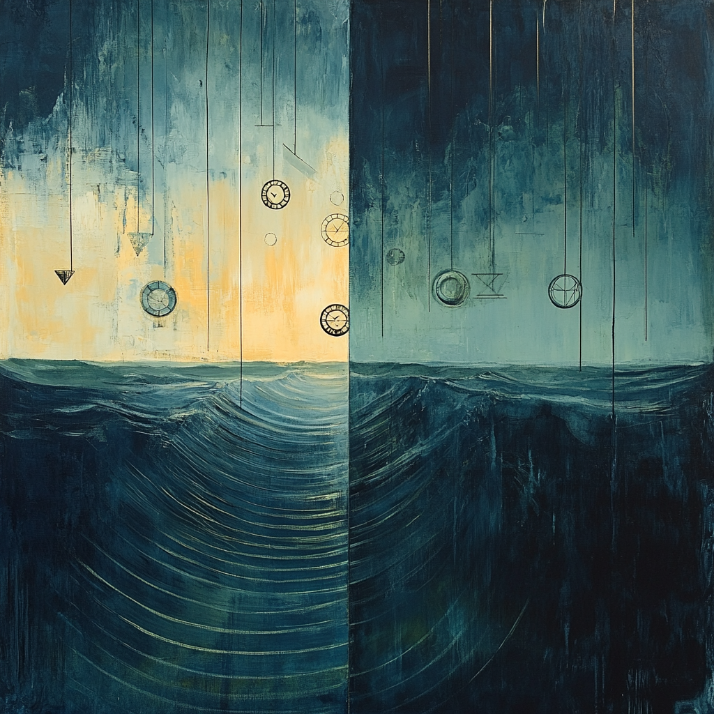 Max Ernst Inspired Ocean Of Silent Clocks paint by numbers