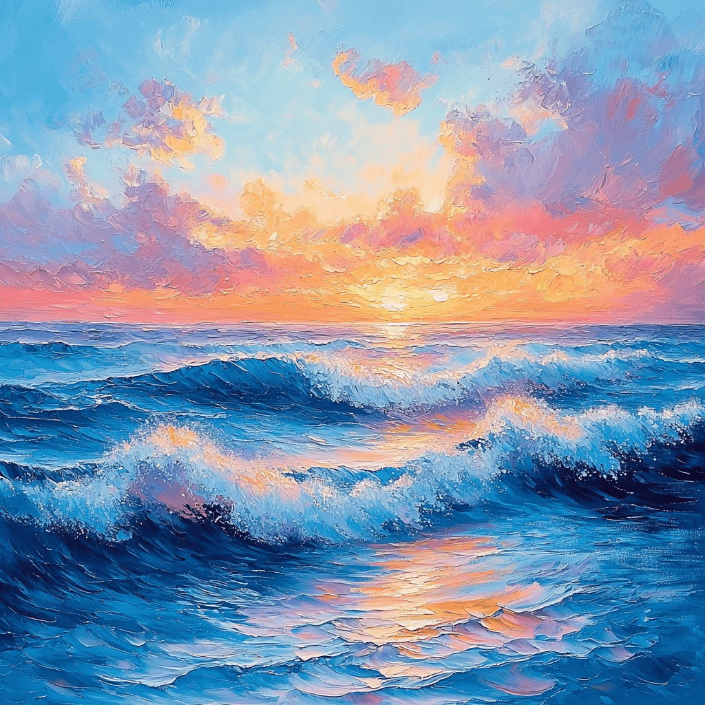 Claude Monet Inspired Melodic Waves DIY Paint By Numbers