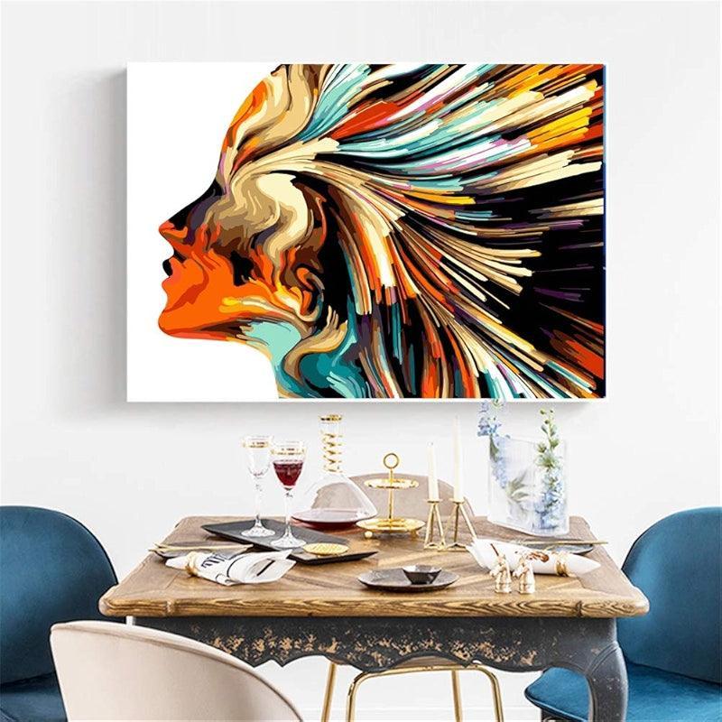 DIY Paint By Numbers Kit Skull Gentleman 16x20 Inch