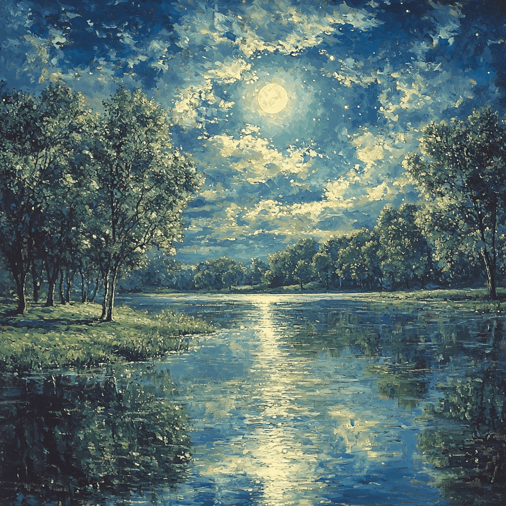 John Constable Inspired Moonlit Reflection Paint By Numbers