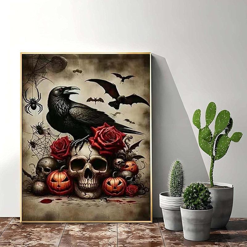 5D Diamond Painting Kit Halloween Skull Eagle Art