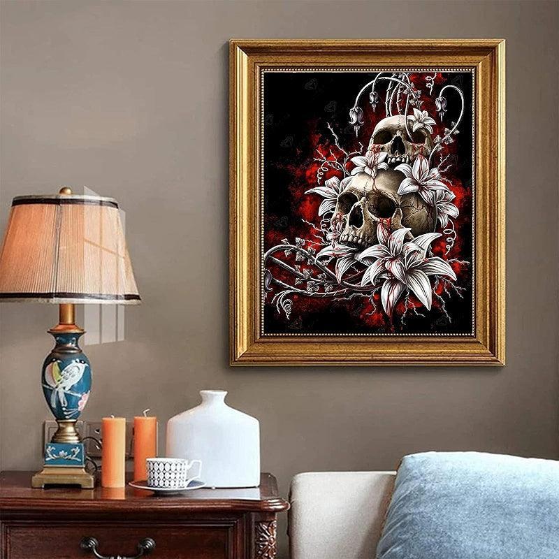 Skull Paint By Numbers For Adults DIY Oil Painting On Canvas