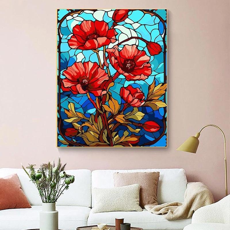 Paint By Number Kit For Adults And Beginners Cat Flowers