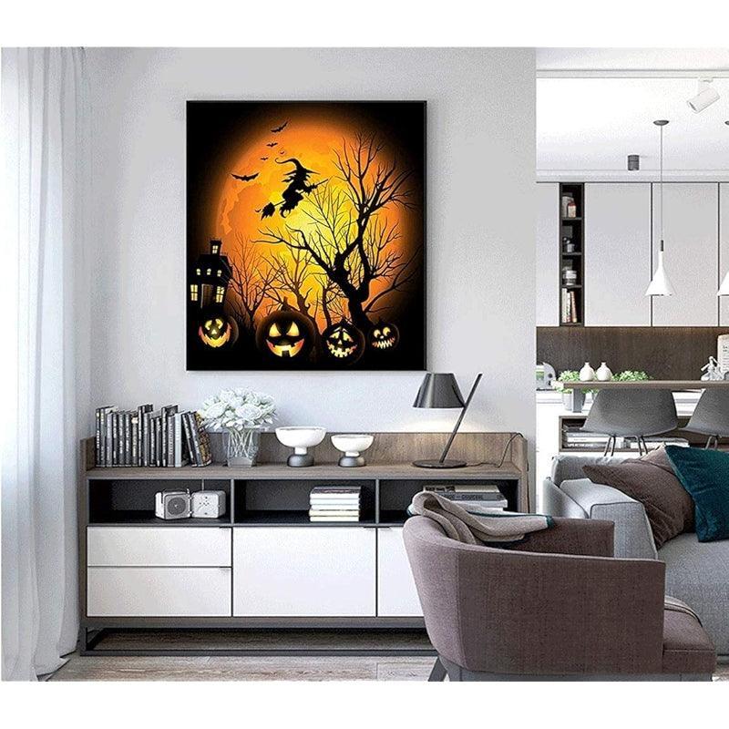 Halloween Pumpkin Diy Paint By Numbers Kit