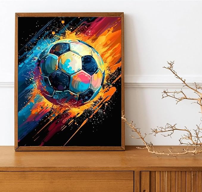 FIFA 2026 Abstract Soccer Art Paint By Numbers
