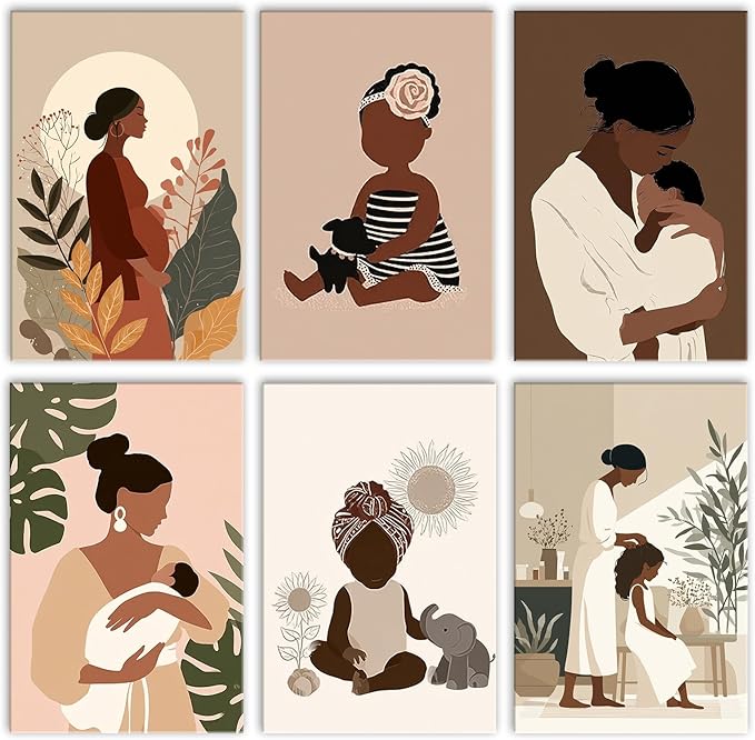 Artwork For Adults 6 Pack Mothers Day Paint by Numbers DIY Painting Kit