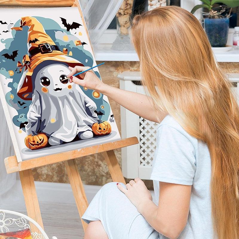 Halloween Paint By Numbers Kit For Adults And Beginners Framed