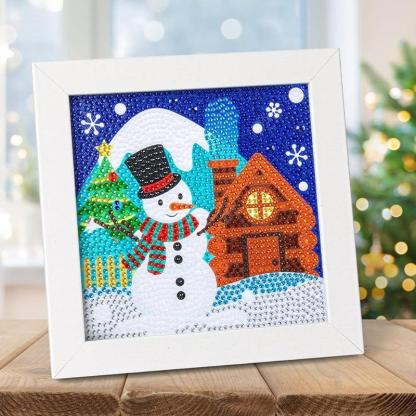 Diamond Art Kit With Wooden Frame For Crafting