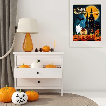 Halloween Night Castle Paint by Numbers