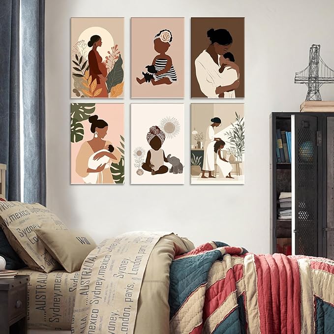 Artwork For Adults 6 Pack Mothers Day Paint by Numbers DIY Painting Kit