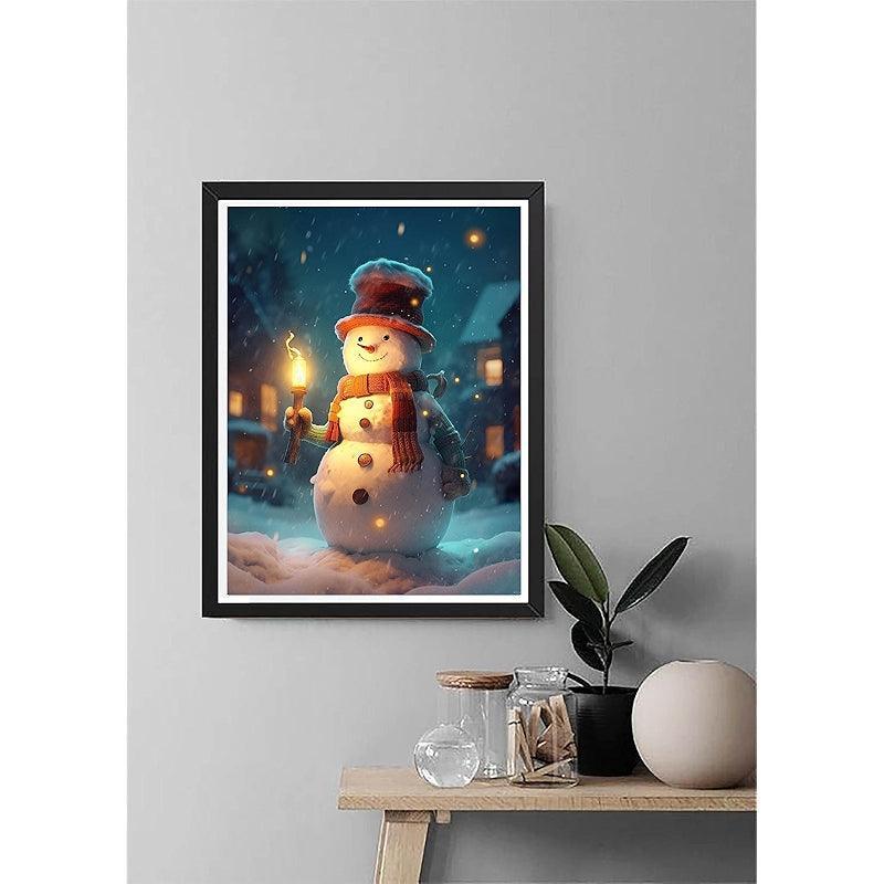 Paint By Numbers Kit Snowman For Home Wall Decor