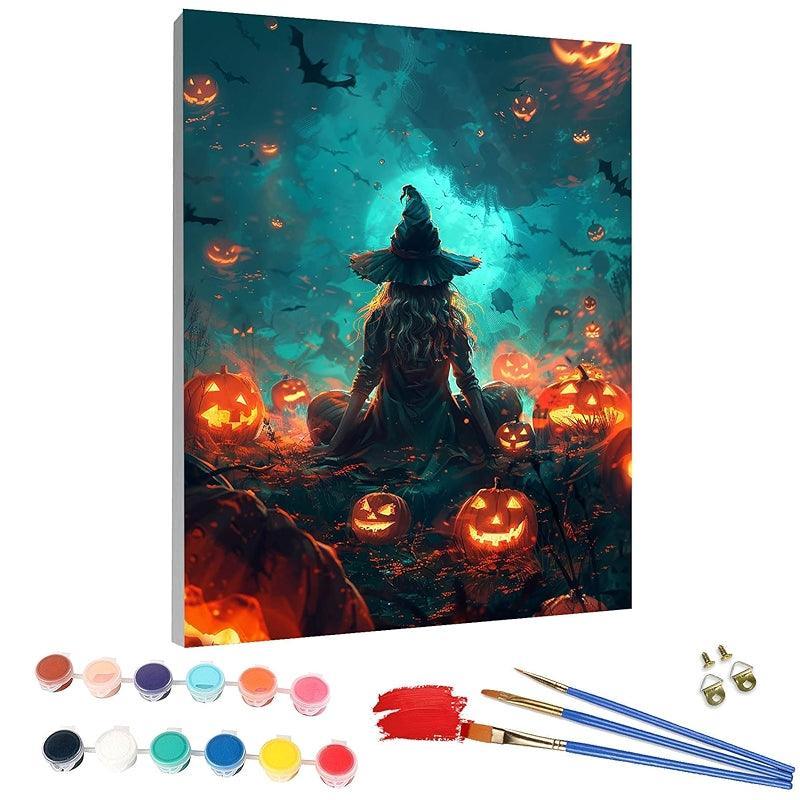 Paint By Numbers Kit Halloween Complete Set