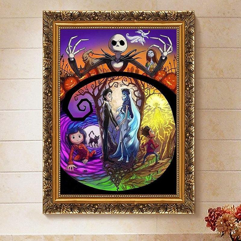 DIY Diamond Painting Jack And Sally Halloween Art Kit