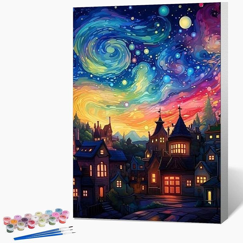 Paint By Numbers Kit For All Ages With Wooden Frame