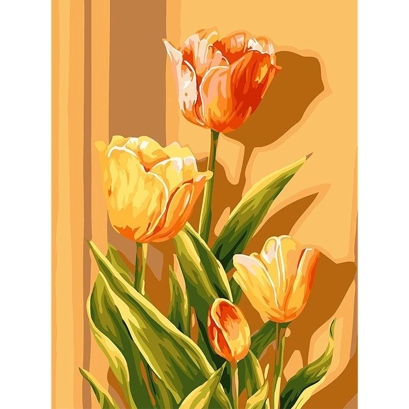 Paint By Number Kit For Adults And Beginners Cat Flowers