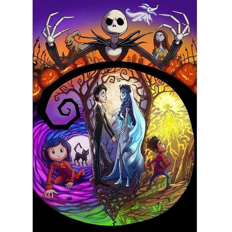 DIY Diamond Painting Jack And Sally Halloween Art Kit