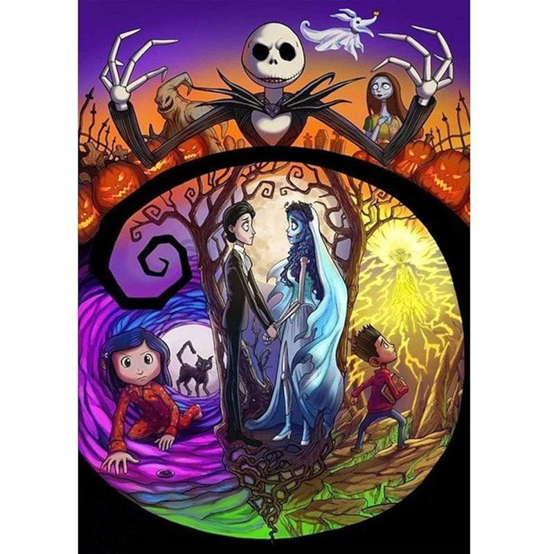 DIY Diamond Painting Jack And Sally Halloween Art Kit