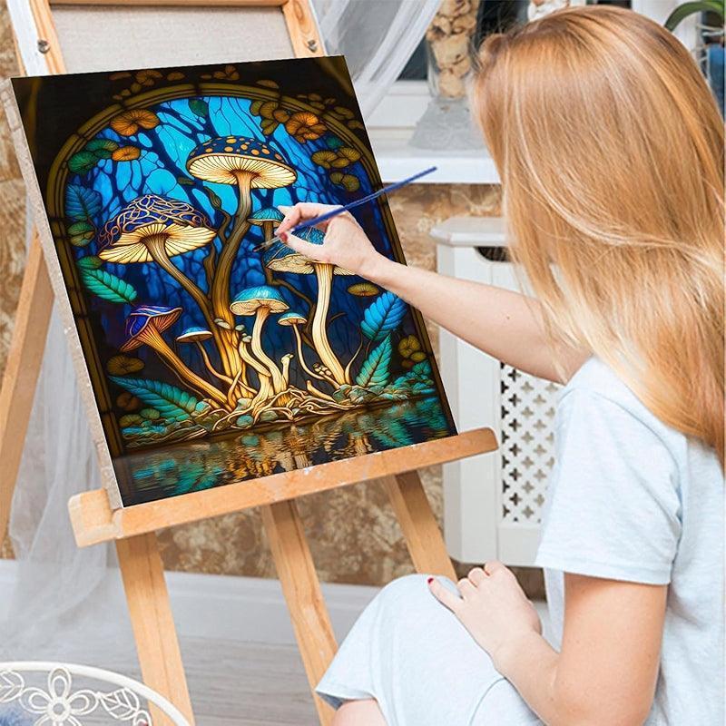 Paint By Numbers Kit For Adults And Beginners Acrylic Mushroom