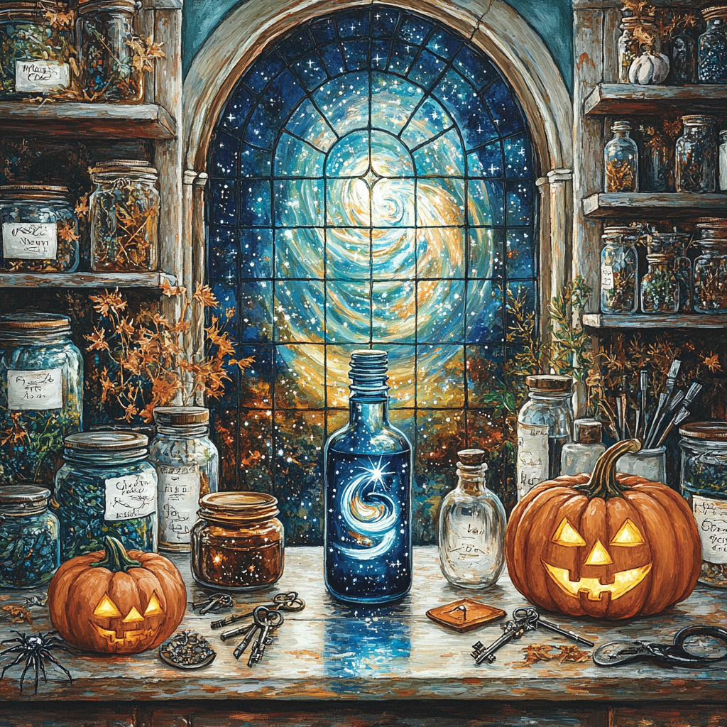 Midnight Apothecary Halloween Elixir Number painting