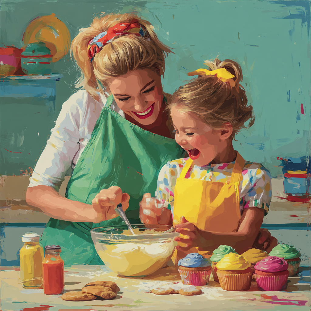 Mommy And Me In The Kitchen Painting By Numbers Kit