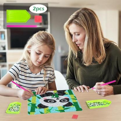 Diamond Art Kit With Wooden Frame For Crafting