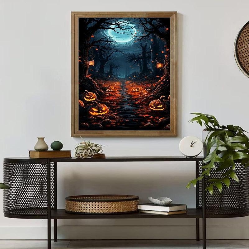 Halloween Paint By Numbers Kit On Canvas Pumpkin Decor