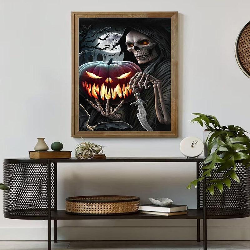 Halloween Paint By Numbers Kit On Canvas Pumpkin Decor