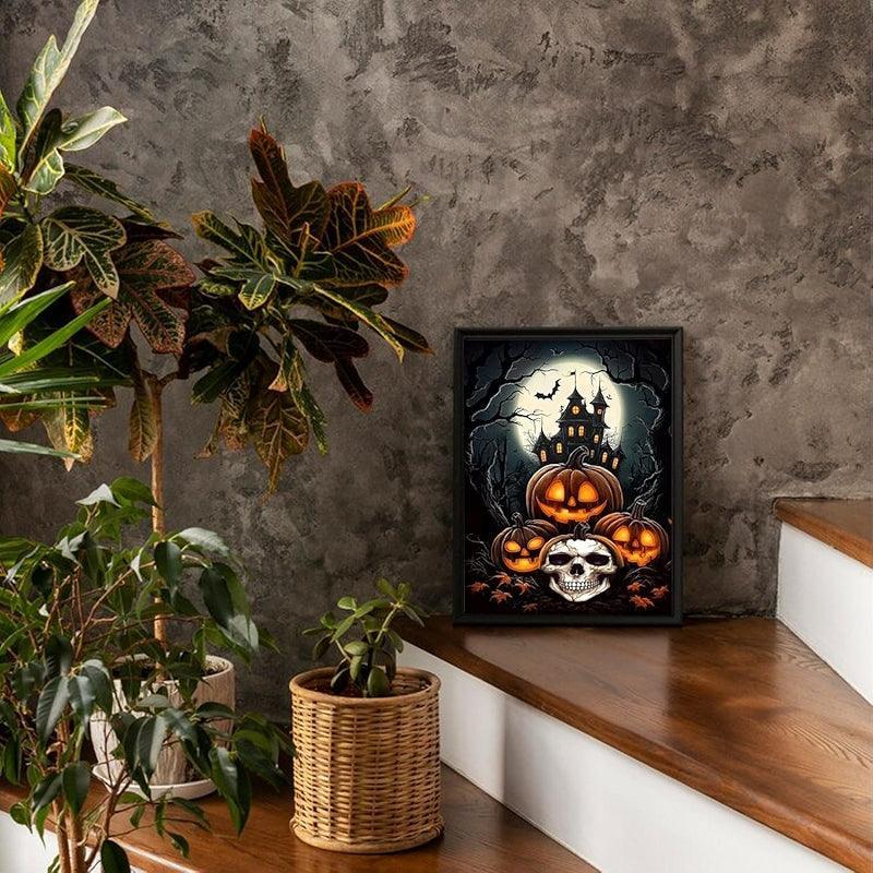 5D Halloween Diamond Painting Kit Horror Castle Art