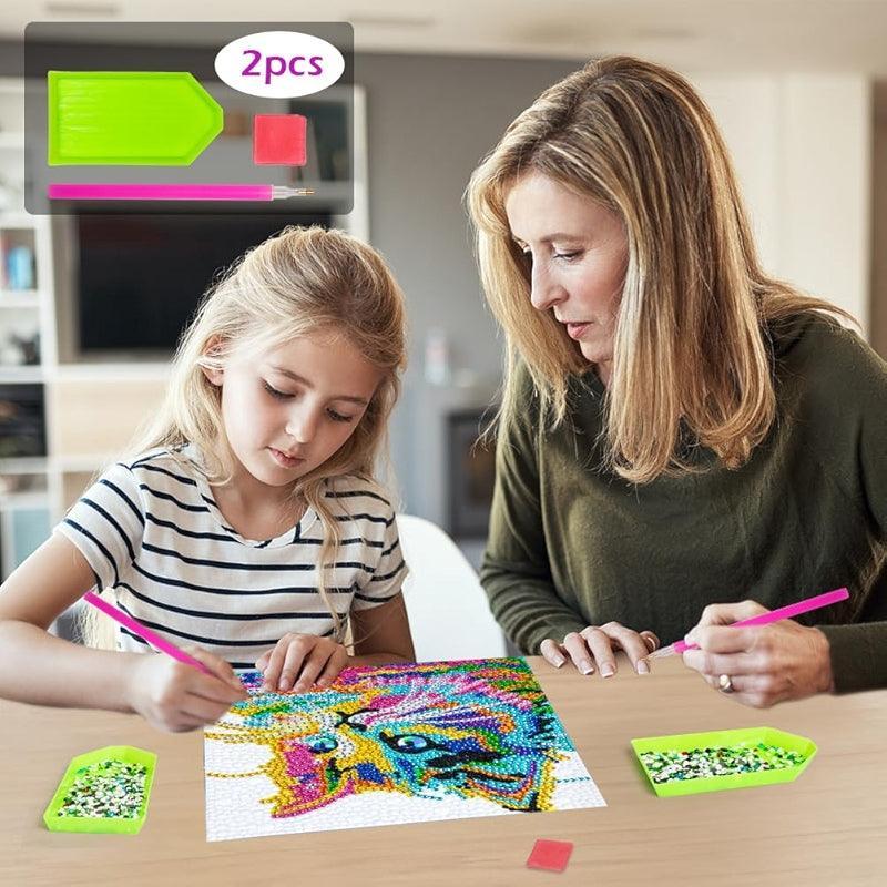 Diamond Art Kit With Wooden Frame For Crafting