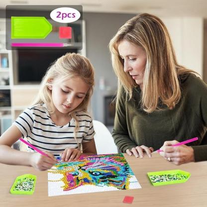 Diamond Art Kit With Wooden Frame For Crafting