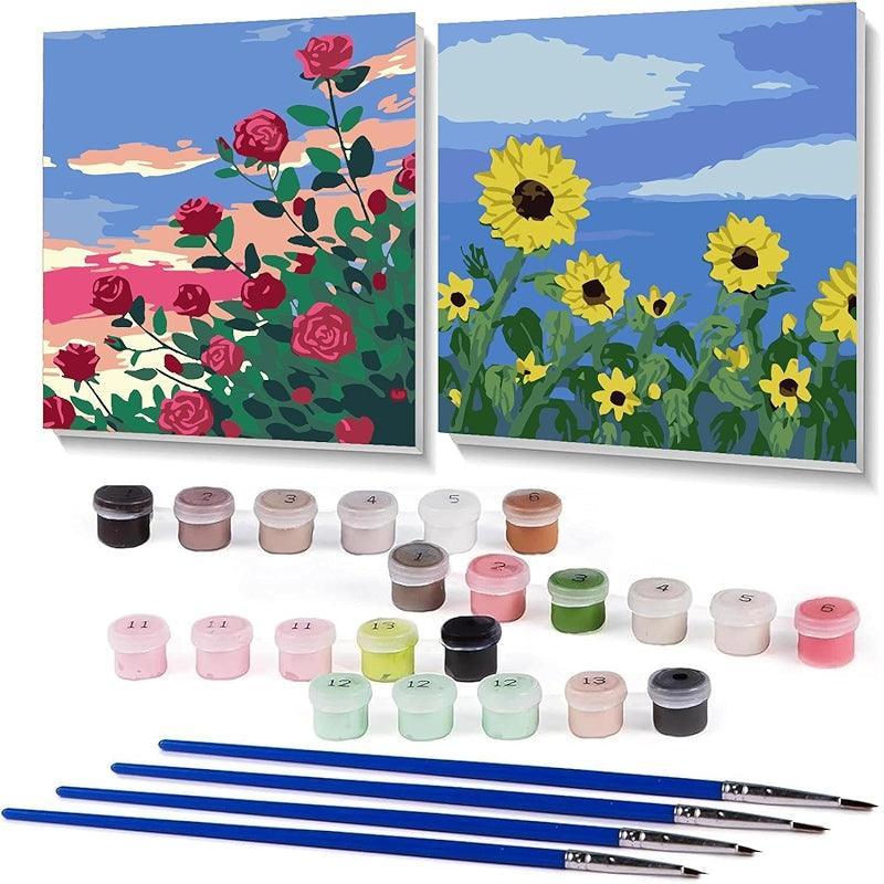Paint By Number Kit For Adults And Beginners Cat Flowers