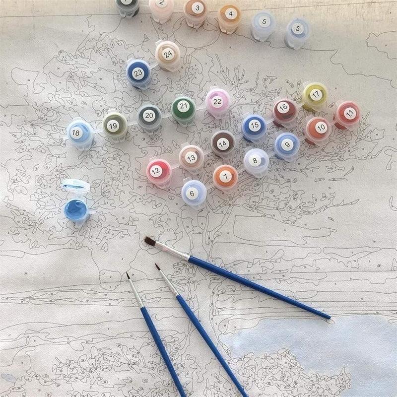 DIY Paint By Numbers Kit Skull Gentleman 16x20 Inch