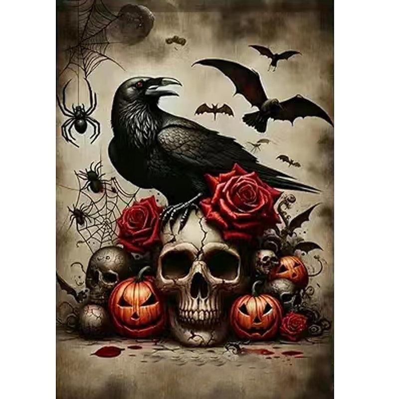 5D Diamond Painting Kit Halloween Skull Eagle Art